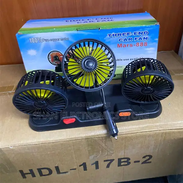 Adjustable 2speeds Automotive Electric Fan for Dashboard Rv Truck