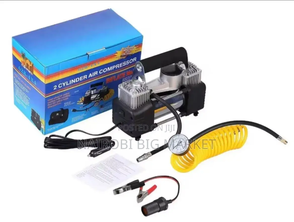 Portable Air Double Cylinder Compressor -Heavy Duty