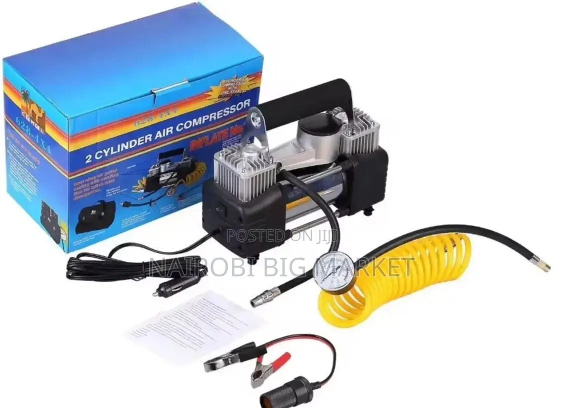 Portable Air Double Cylinder Compressor -Heavy Duty
