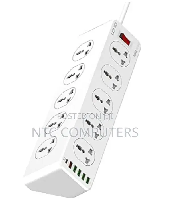 Ldnio 10 Port Outlets Smart Surge Protector Extension Socket (Sc10610)