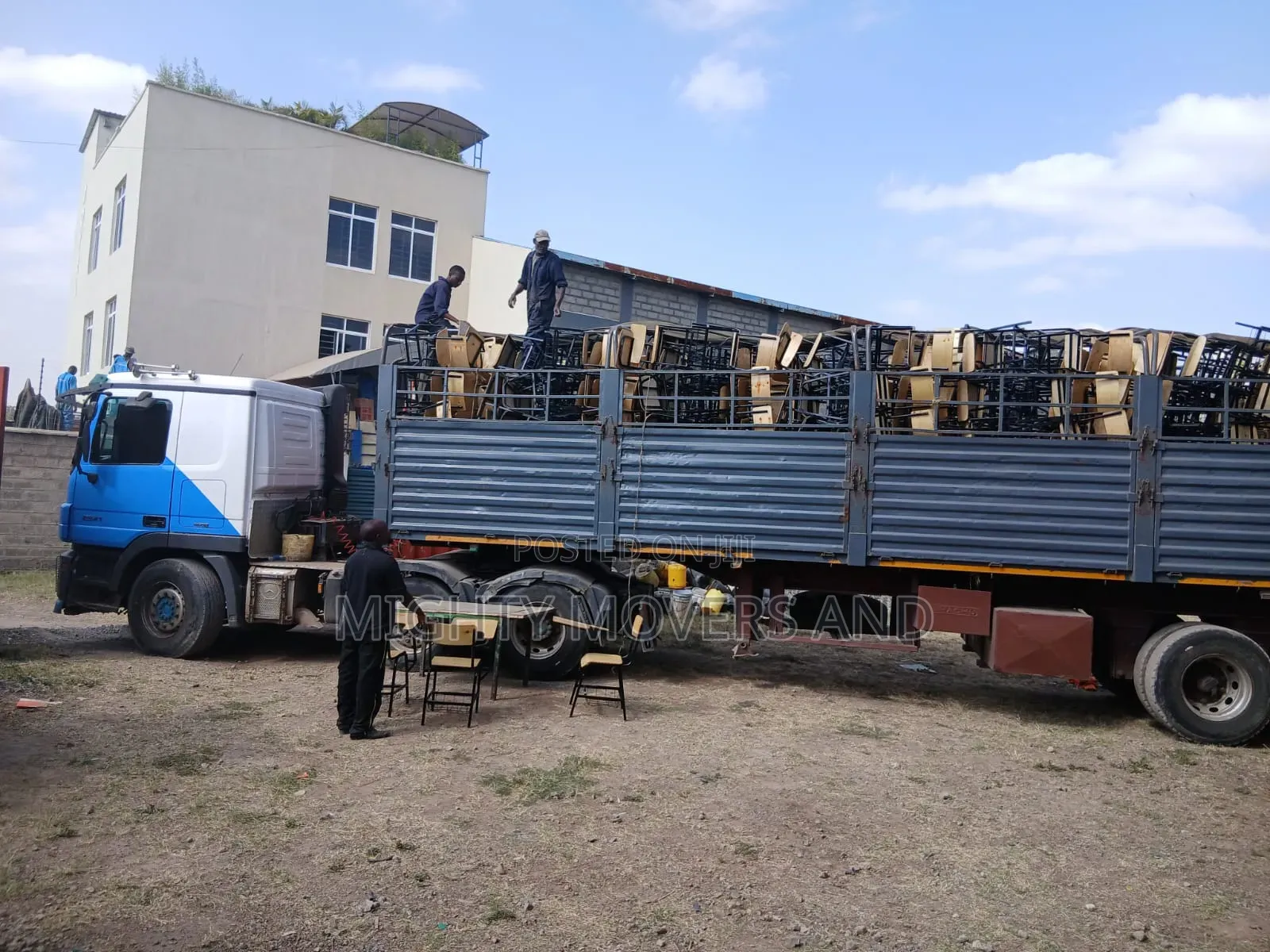 Open Body. Trailer For. Loose Cargo Transportation
