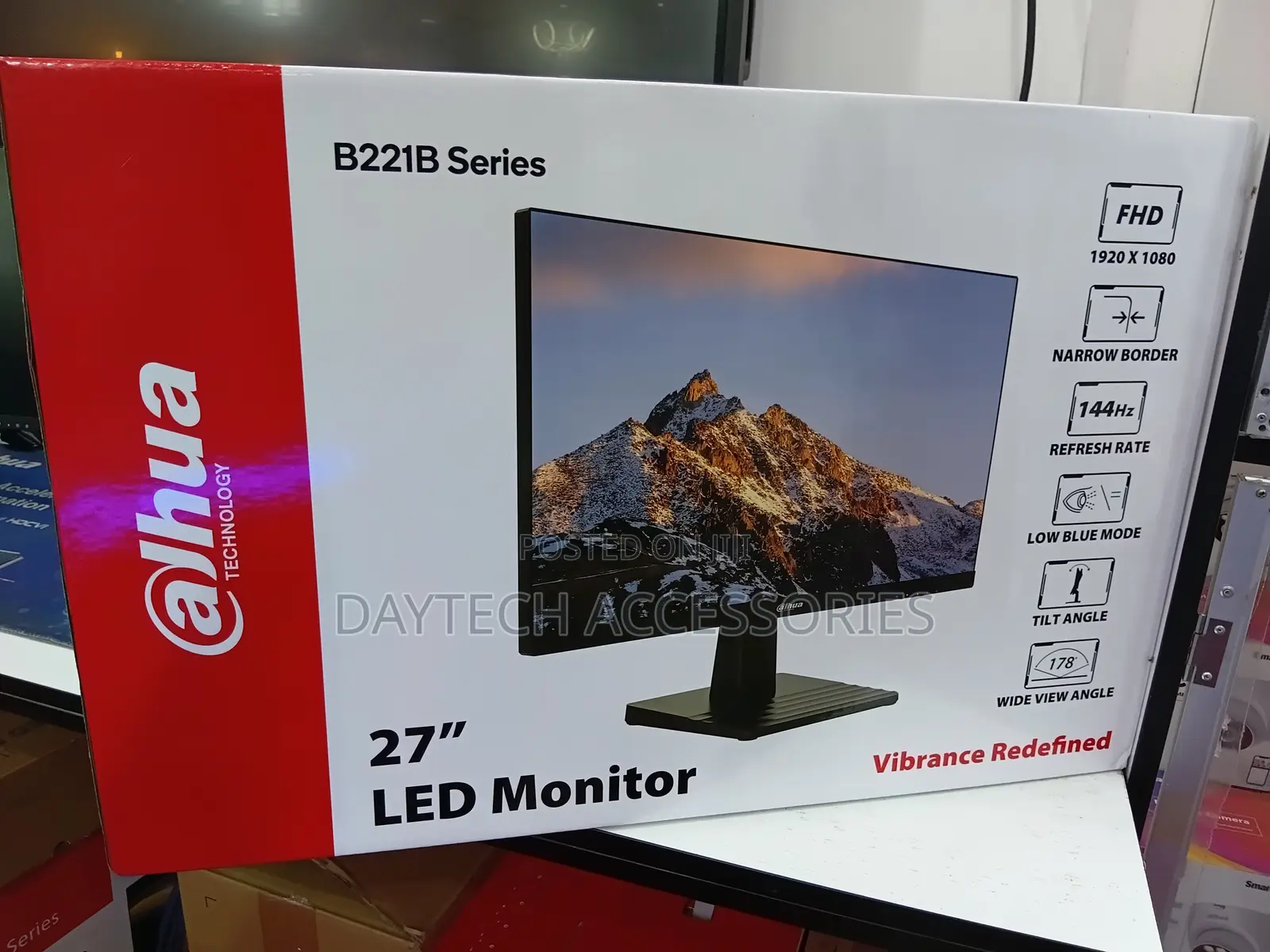 Dahua B221b Series 27-Inch Led Monitor Featuring a 144hz Refresh Rate.