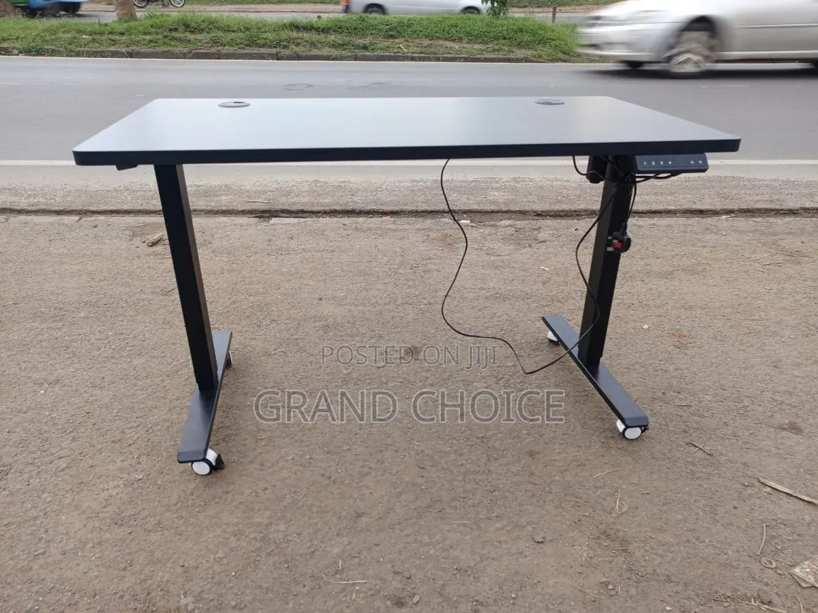 Black Electric Adjustable Height Table