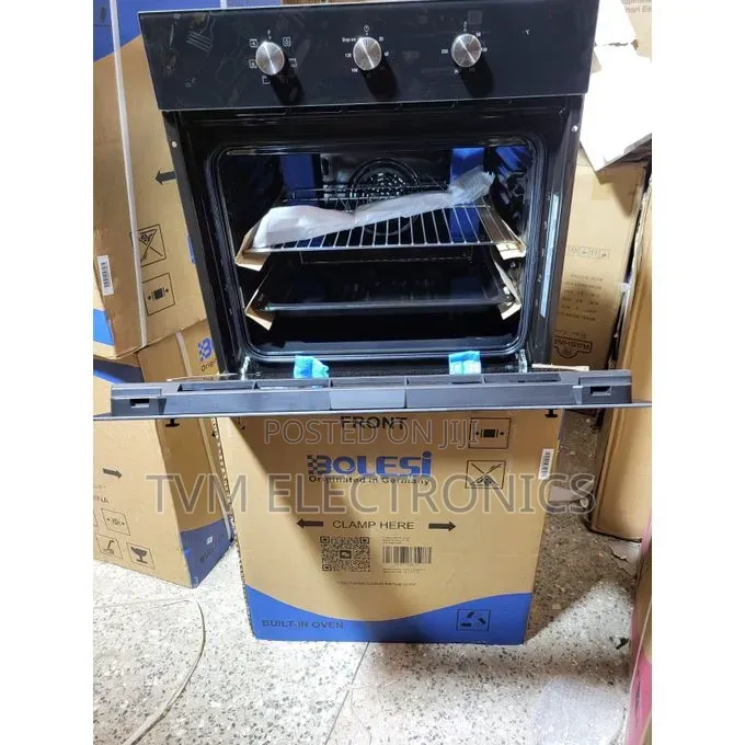 Bolesi 65l Built-in Electric Oven With Convection Fan and Grill Black
