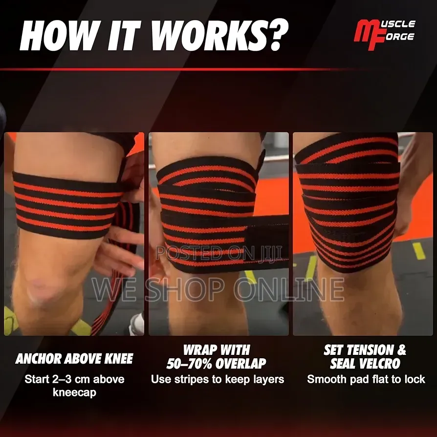 Knee Wraps Men Fitness Weight Lifting Elastic Bandage Compression