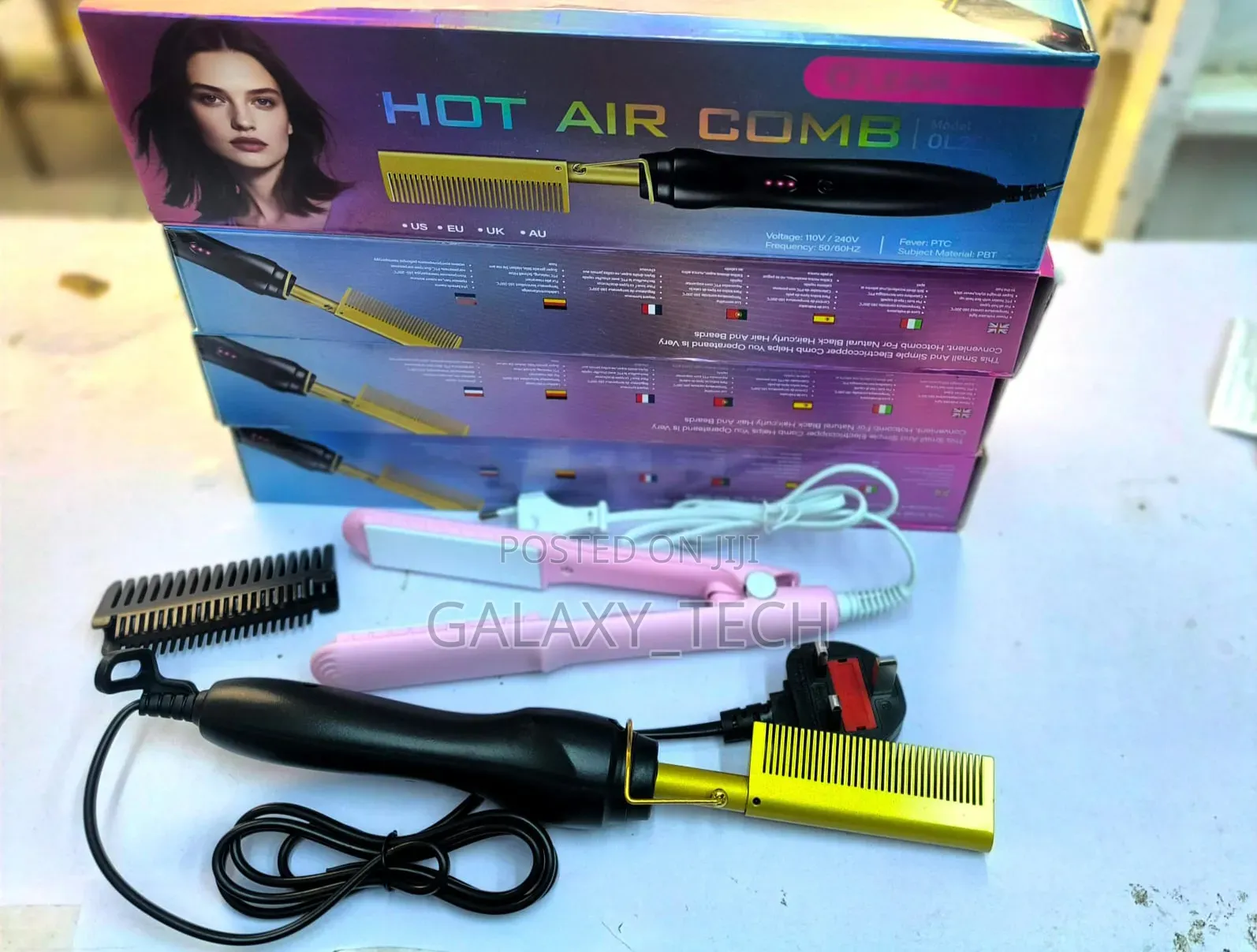 2 in 1 Hot Comb + Hair Straightener