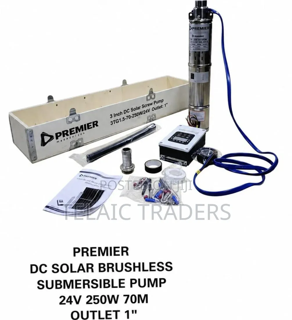 Premier Dc Solar Brushless Submersible Pump 24v 250w 70m