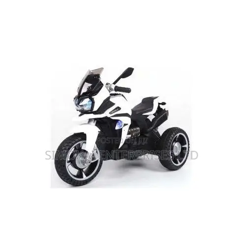 Children Ride on Toy Electric Motor Tricycle, White