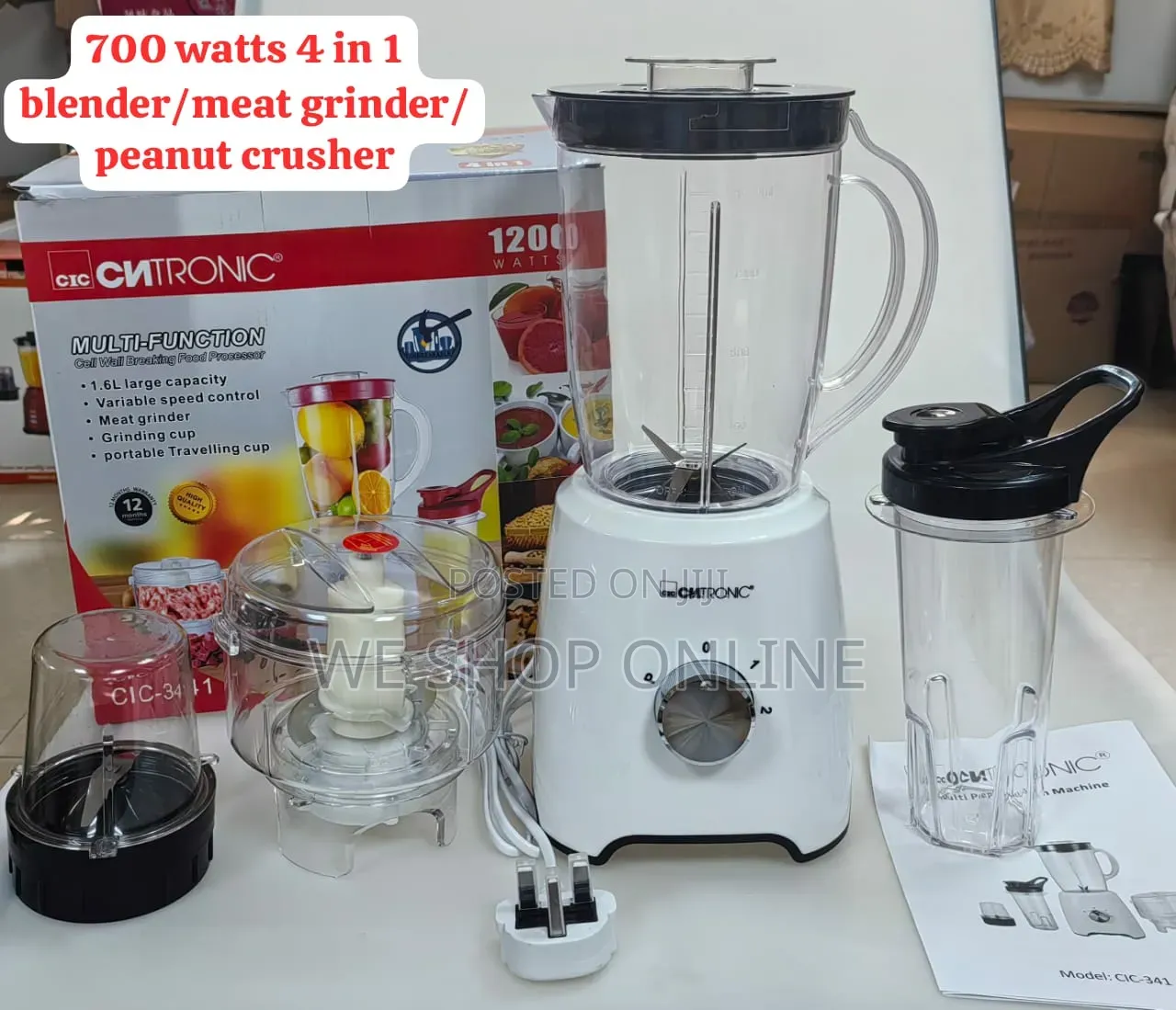 700watts 1.6l Unbreakable 4 in 1 Blender / Meat Grinder