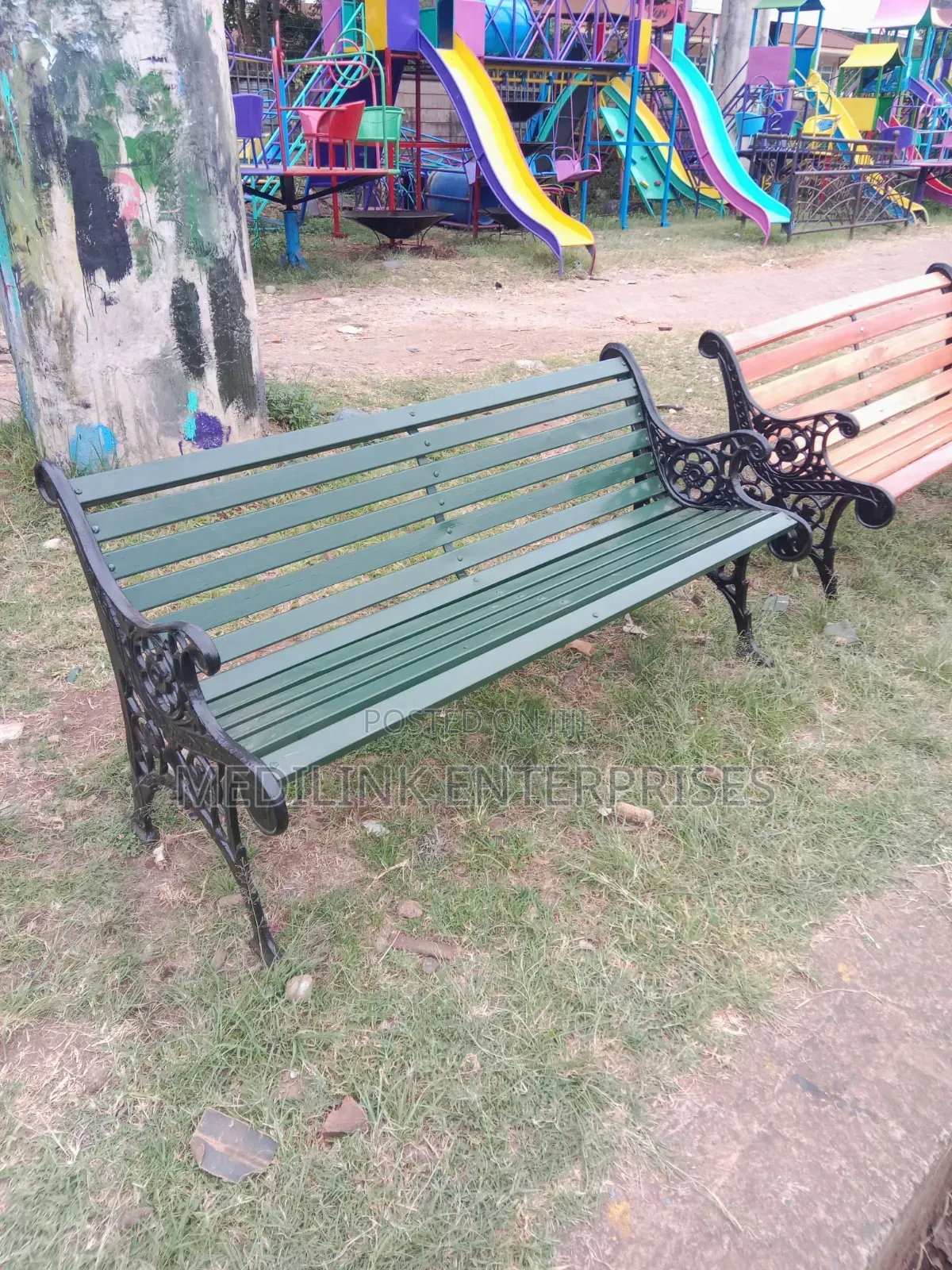 Weather Resistant Modern Cast Iron Legs Wooden Benches for Home