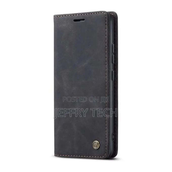 Caseme Oneplus 9 Phone Case, Wallet-Style Black Retro Leather Flip Co