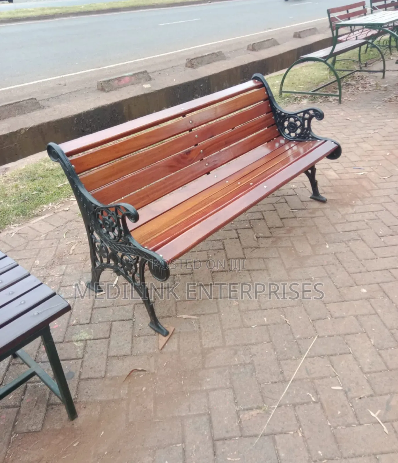 Home Safe Cast Iron Legs 5ft Heavy Duty Park Benches