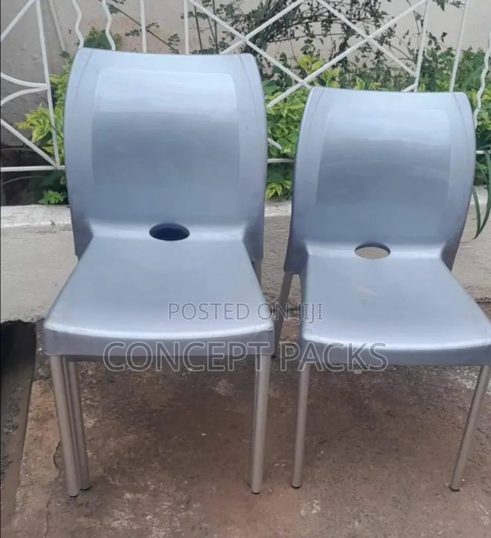 Grey Armless Chairs. Complast