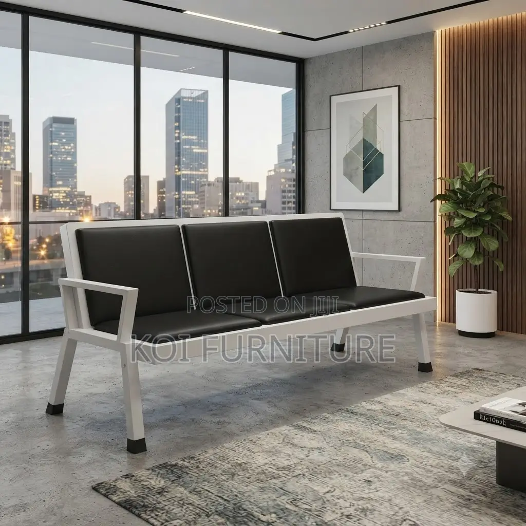 Office Bench; Three Seaters Up-Holstered Office Receptions Bench