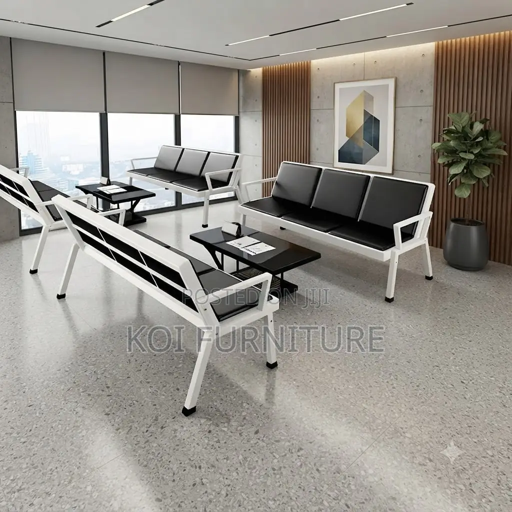 Office Bench; Three Seaters Up-Holstered Office Receptions Bench