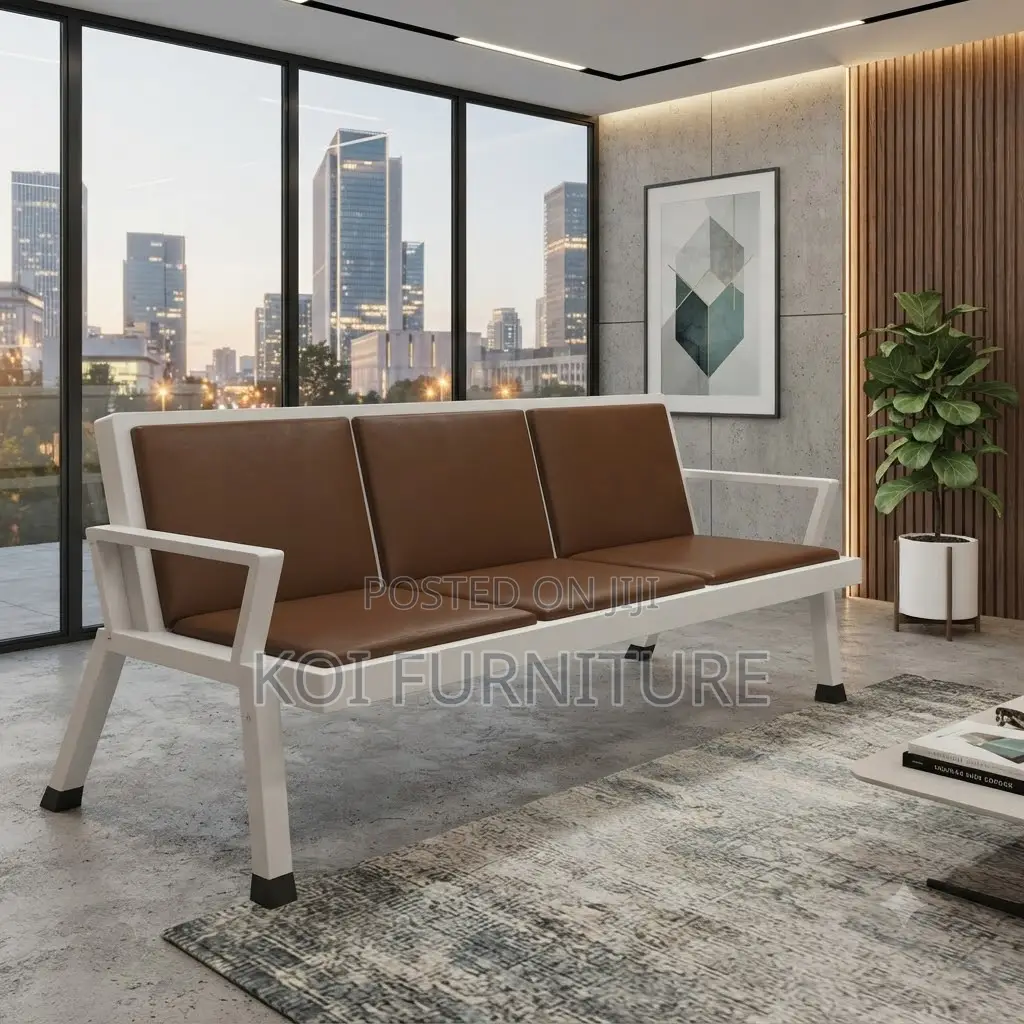 Office Bench; Three Seaters Up-Holstered Office Receptions Bench