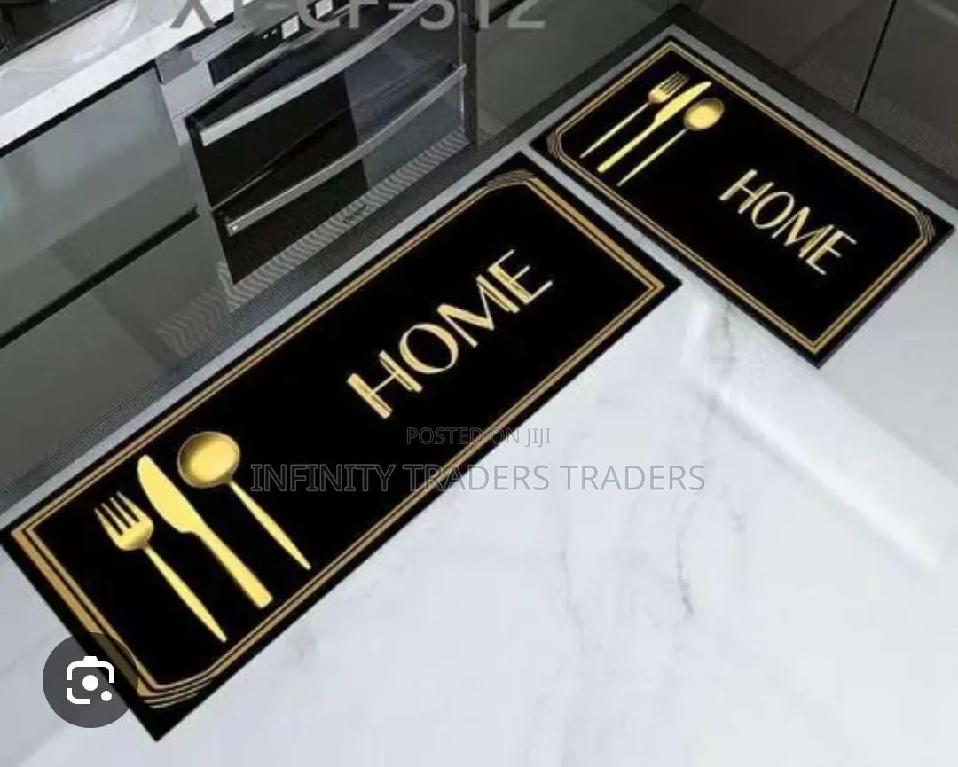 Rubber Underside Floor 2pcs Set 3d Kitchen Mat