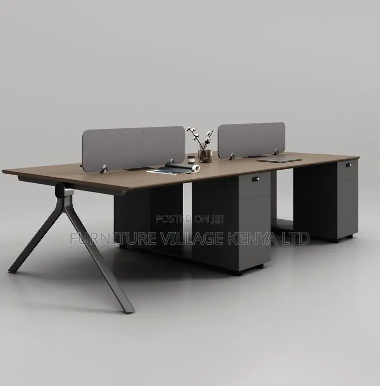 4-Way Collaborative Workstation Desk