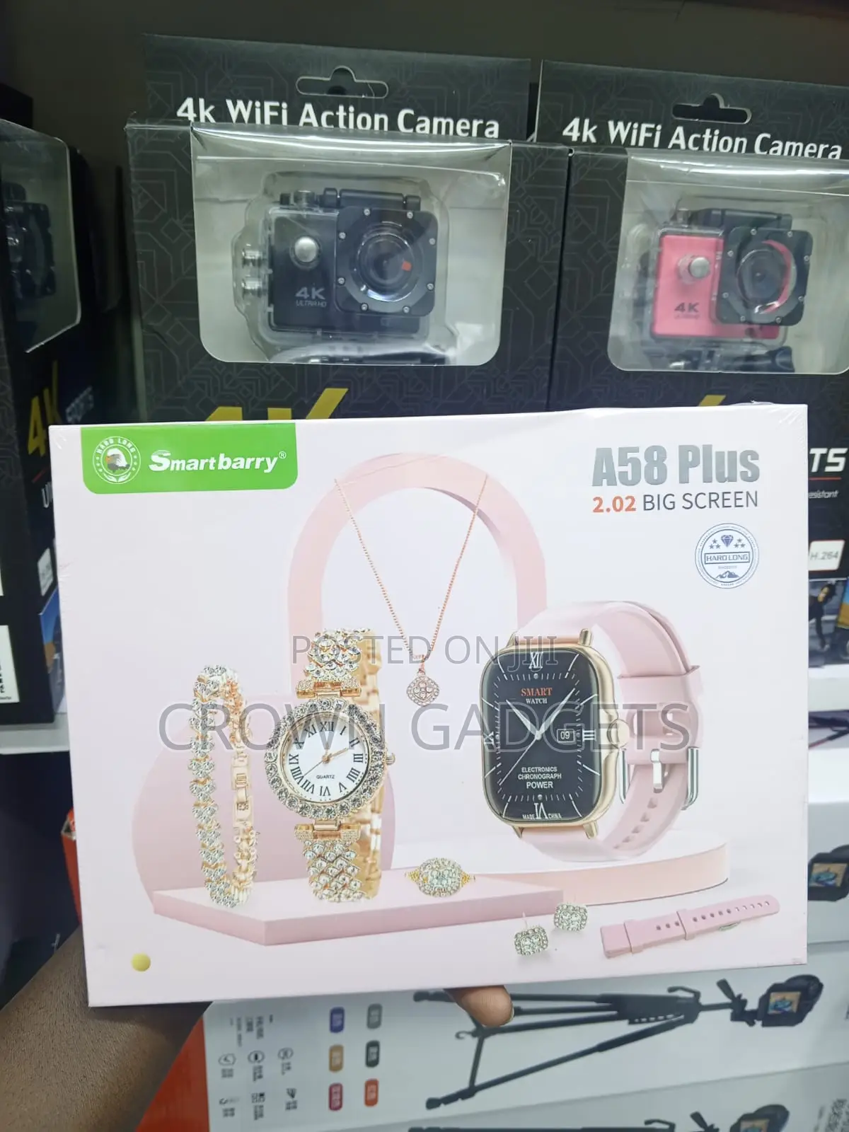 Smartberry A58 Plus 8 in 1 Smartwatch Jewelry Gift Set