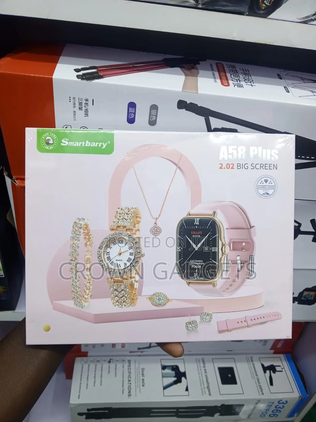 Smartberry A58 Plus 8 in 1 Smartwatch Jewelry Gift Set
