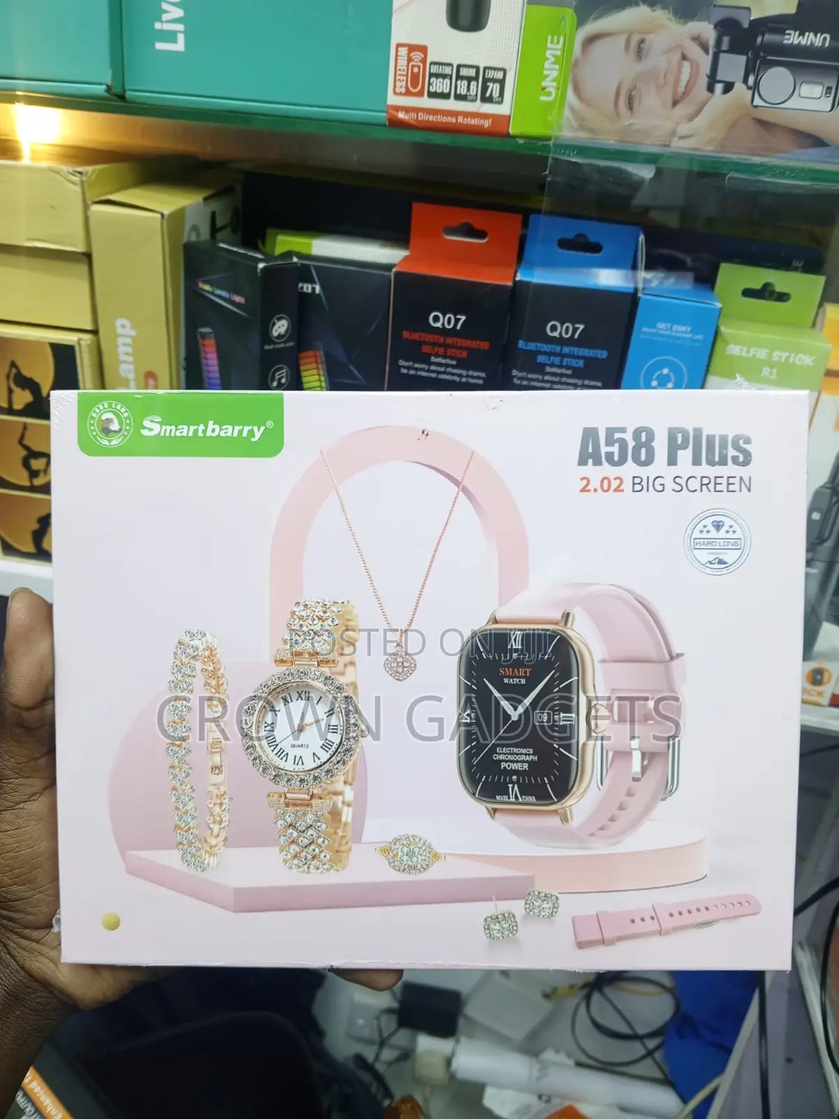 A58 Plus 2.02 Inch Smartwatch With Luxury Jewelry Set