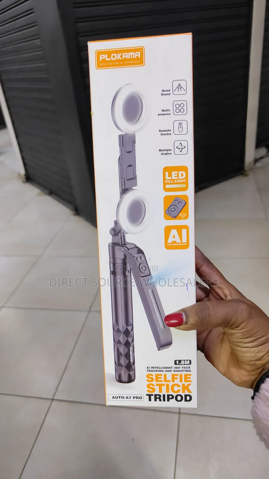 Plokama Auto-Tracking Ai Tripod Stand With Bluetooth Remote Fill Light