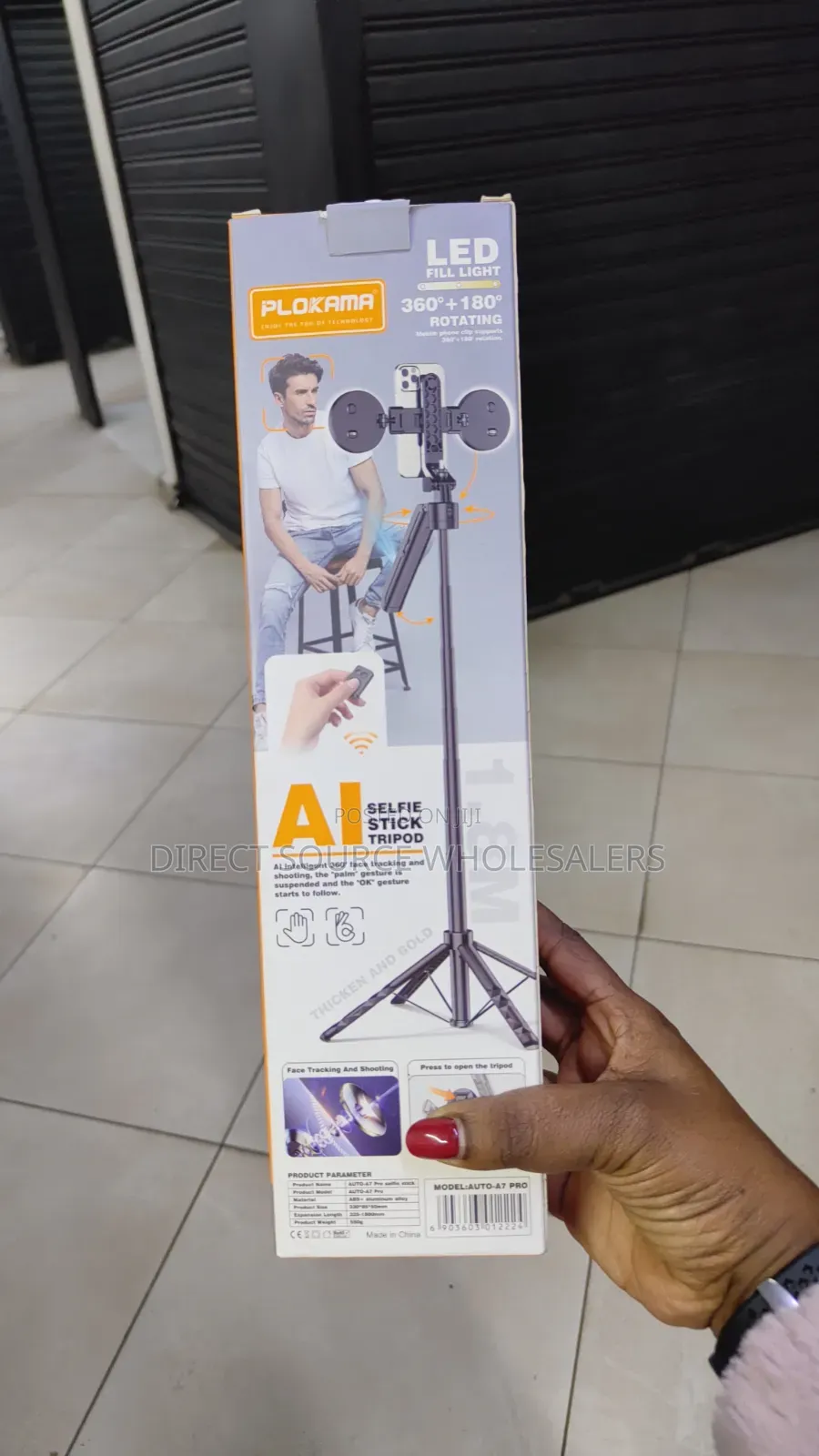 Plokama Auto-Tracking Ai Tripod Stand With Bluetooth Remote Fill Light
