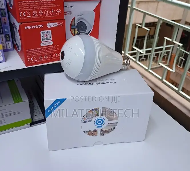 V380 Wifi Bulb Camera – 360° Panoramic Security CCTV