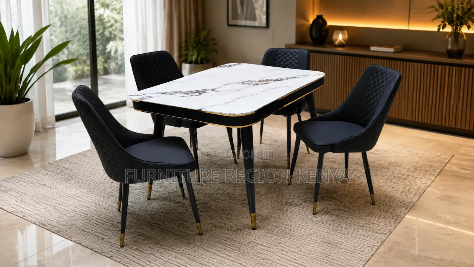 Imported Four-Seaters Dining Table