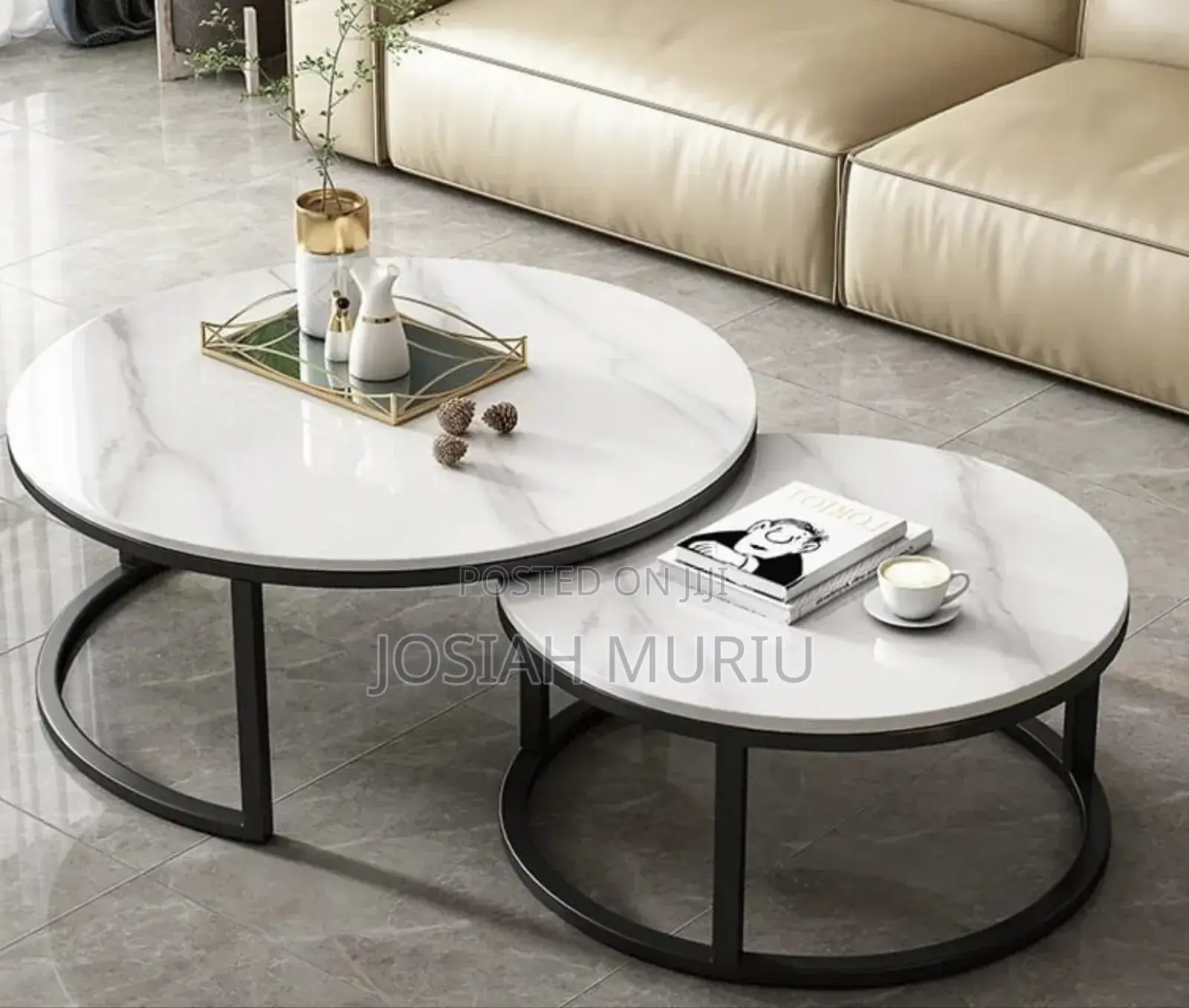 Modern Luxury 2in1 Marble Nesting Tables