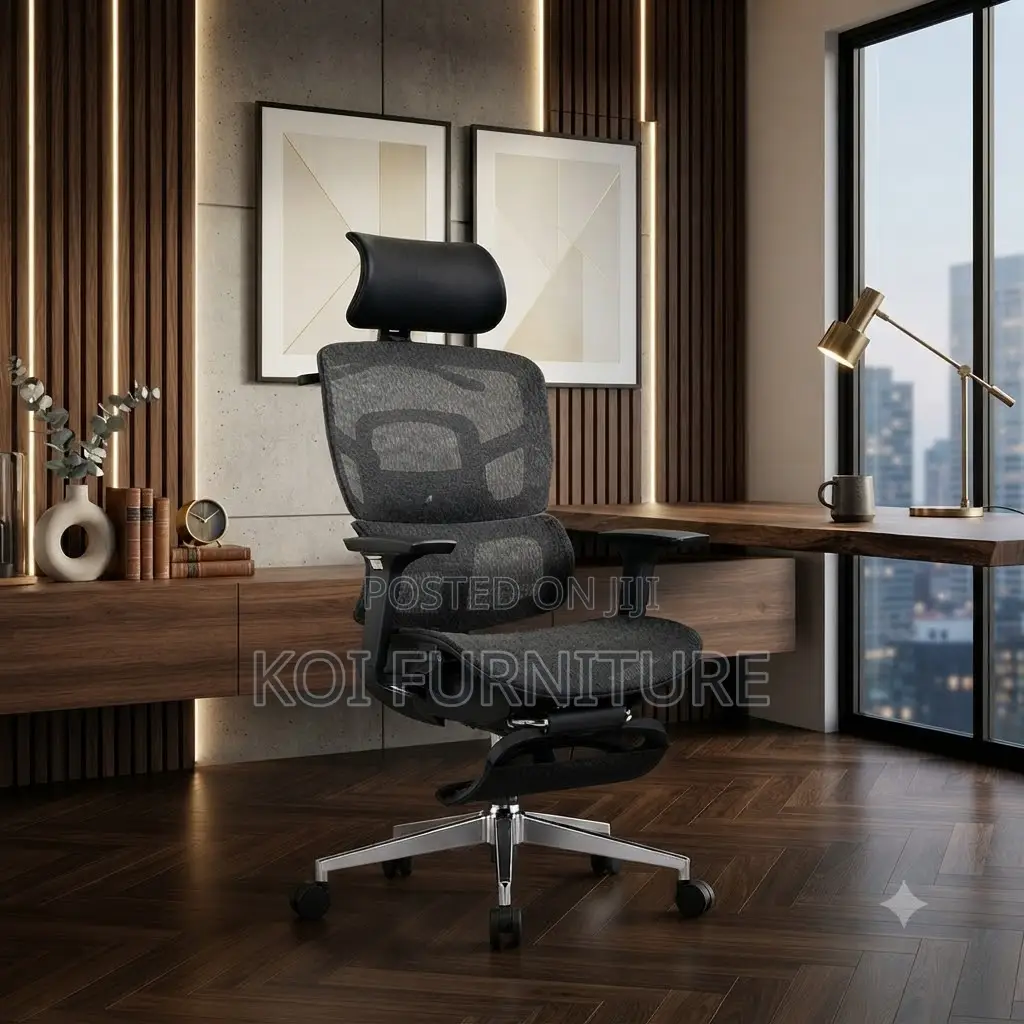 Office Chairs; Orthopedic High Back Chair With Return Footrest