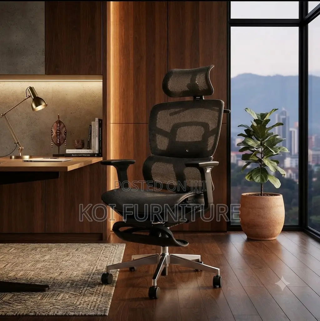 Office Chairs; Orthopedic High Back Chair With Return Footrest