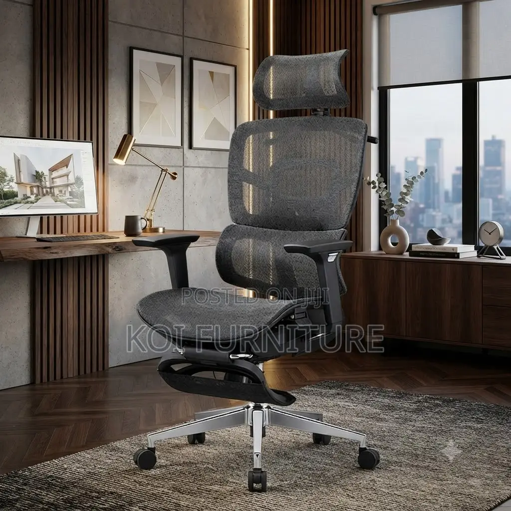 Office Chairs; Orthopedic High Back Chair With Return Footrest