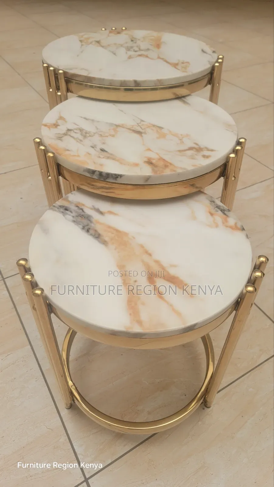Imported Marble Top Coffee Tables Setup