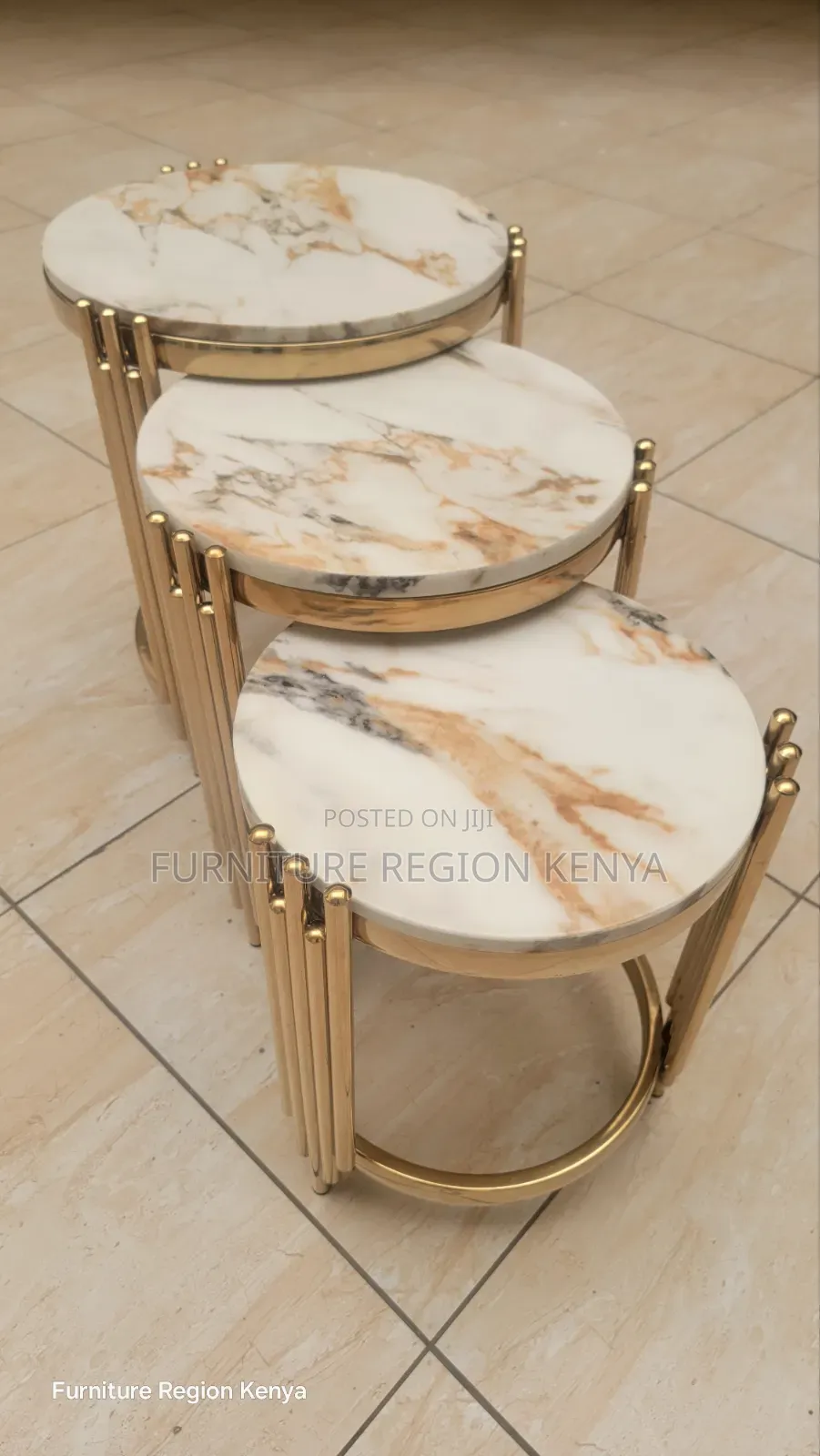 Imported Marble Top Coffee Tables Setup