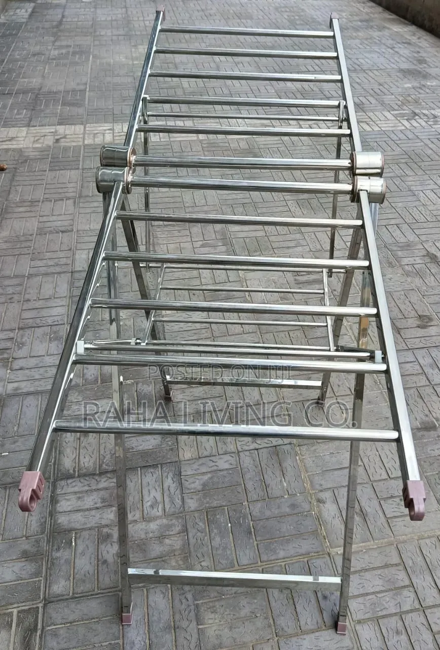 Metallic Foldable Laundry Drying Rack | Indoor Outdoor
