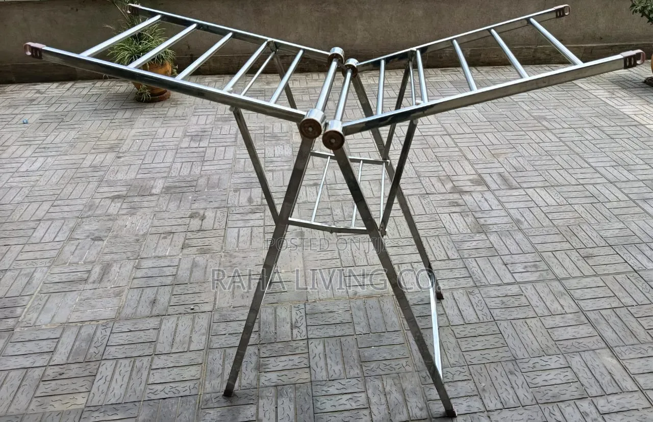 Metallic Foldable Laundry Drying Rack | Indoor Outdoor