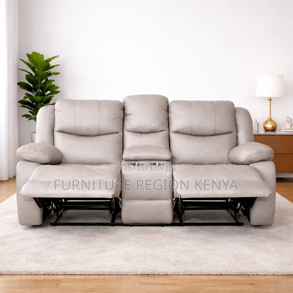 Six-Seater Imported Cream Recliner Sofas