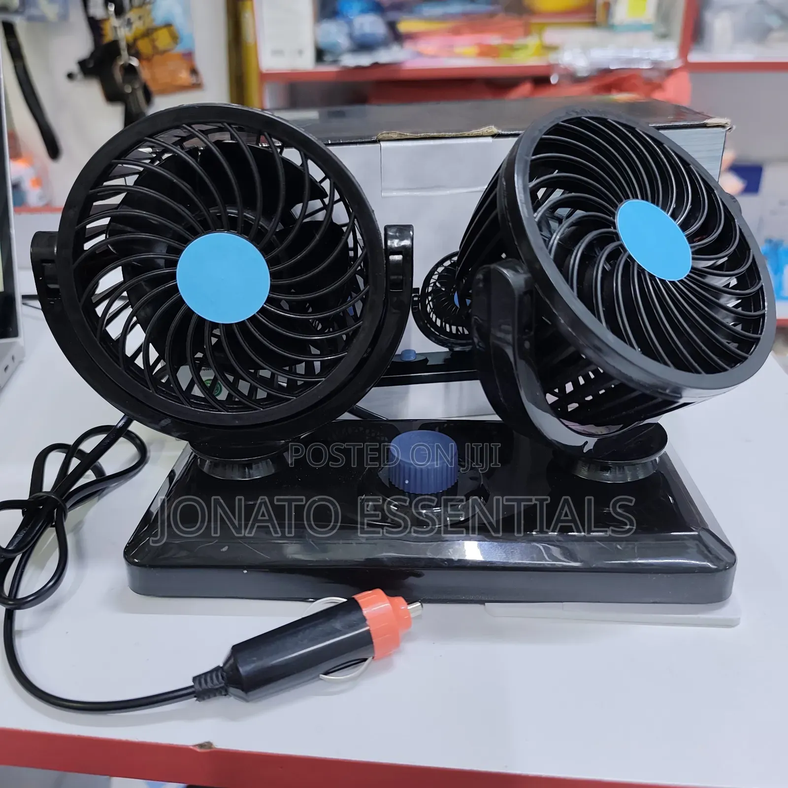 Dual Head 360° Car Fan 12v/24v - Powerful Cooling Nairobi