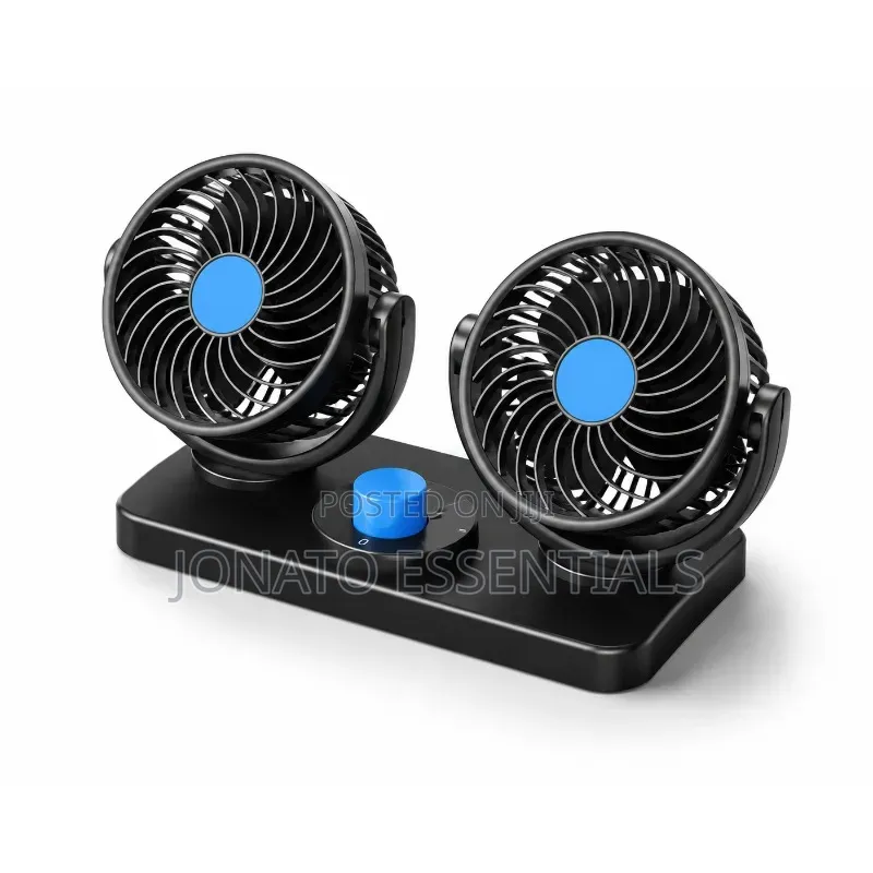 Dual Head 360° Car Fan 12v/24v - Powerful Cooling Nairobi