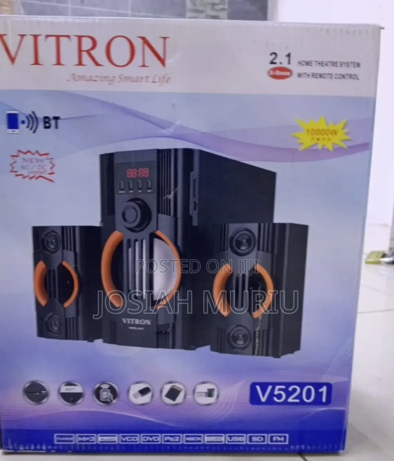 Vitron V5201 2.1 Bluetooth Home Theatre System With Remote Control