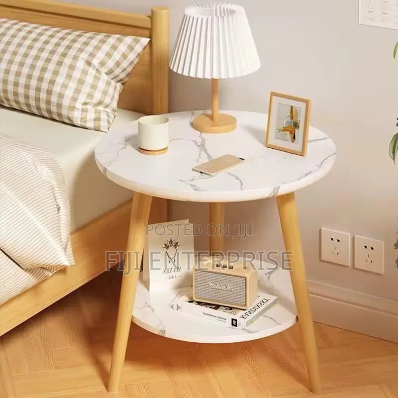 2-Layer Minimalist Nordic Coffee Side Table – 50×50cm