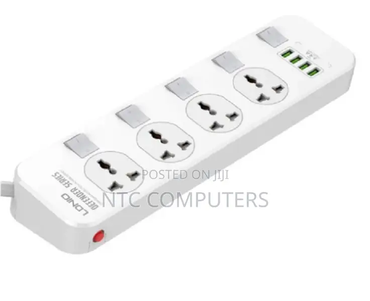 Ldnio 2500w 4 Sockets4 Usb Port And Power Surge Protector (Sc4408)