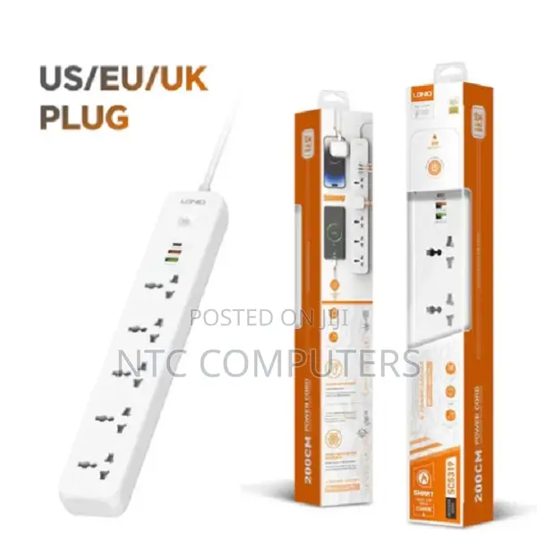 Ldnio Sc5319 Socket Extension With 5 Ac 3 Usb Power Socket Extender 2m