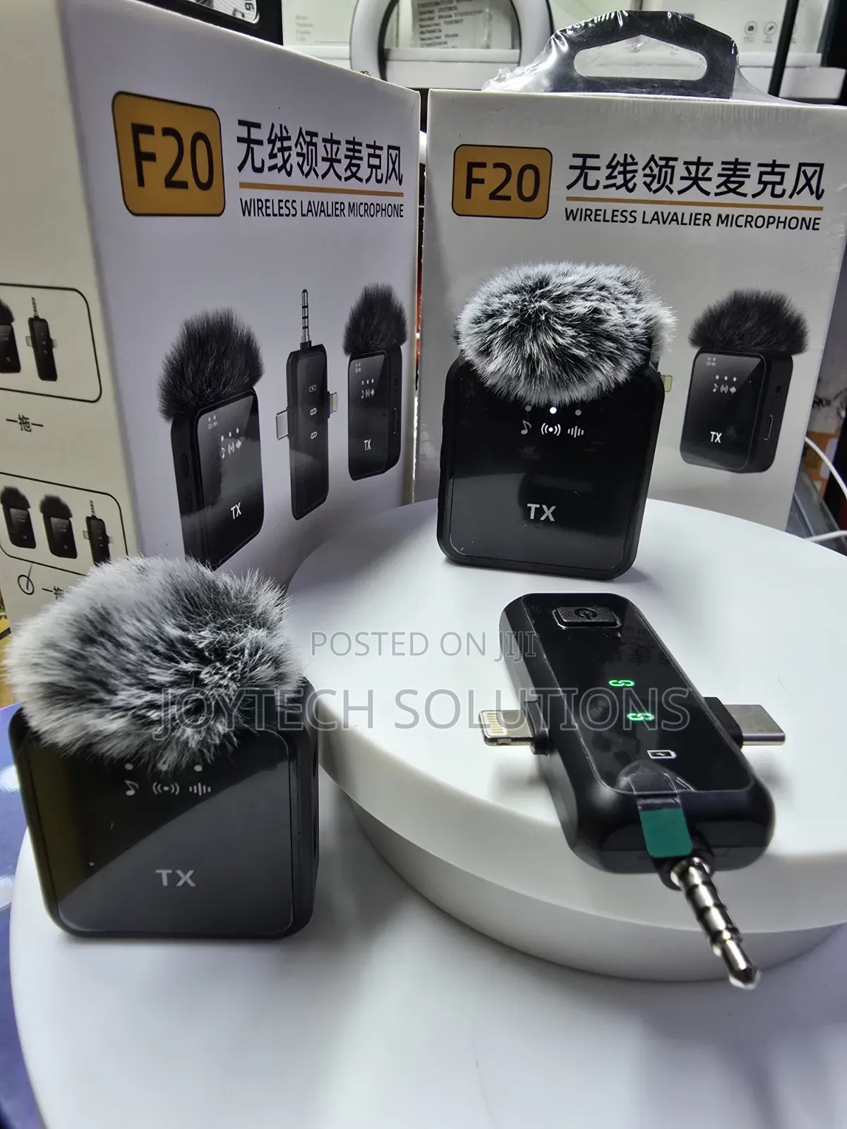 F20 Dual Wireless Microphone | Type-C Lightning Clip Mic