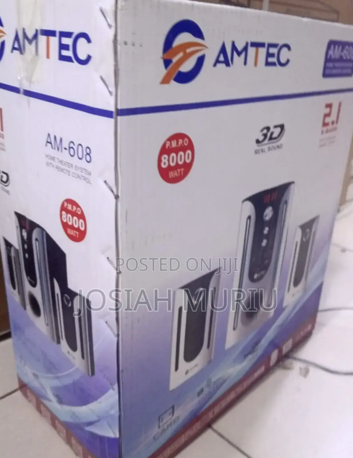 Amtec Am-608 Powerful 2.1 Home Audio Speaker With Subwoofer