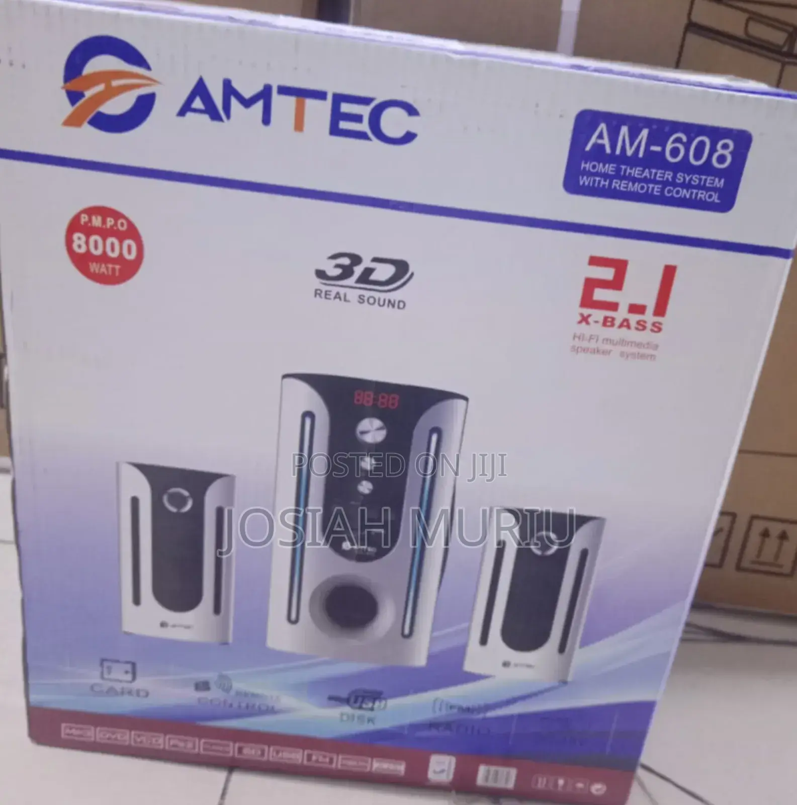 Amtec Am-608 Stereo Multimedia Speakers for Tv, Pc Laptop