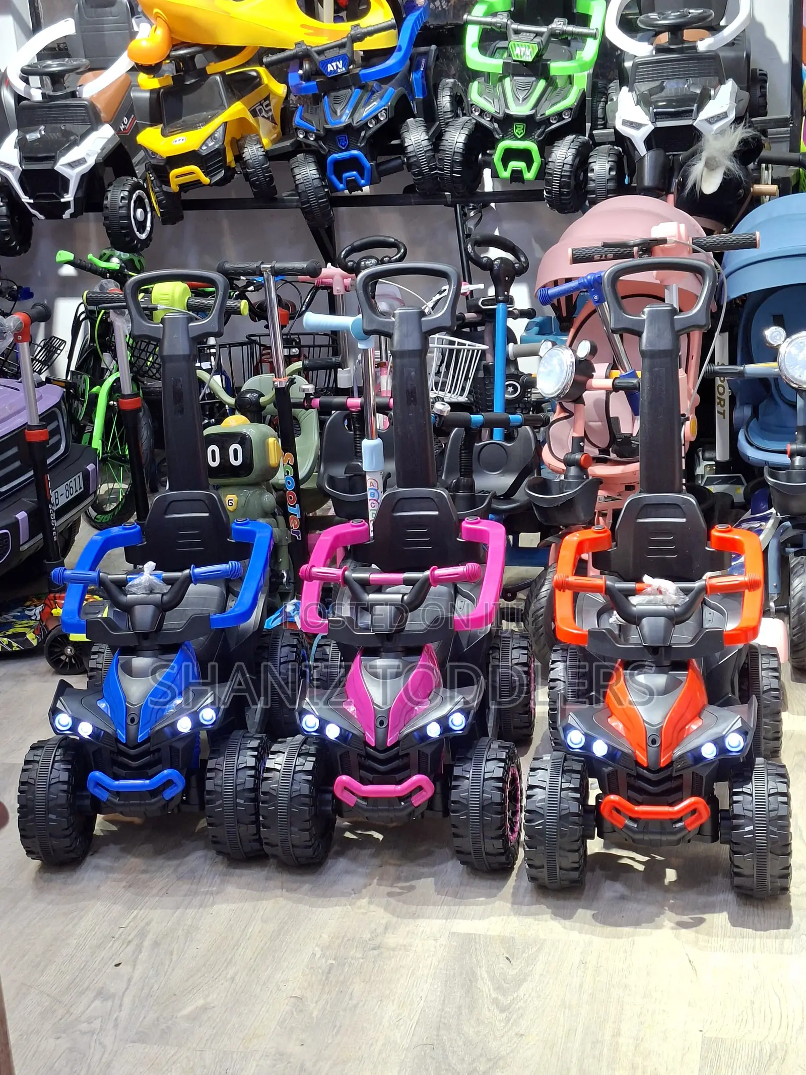 Children Electric Ride on Car Push Handle Toy 1–4 Years