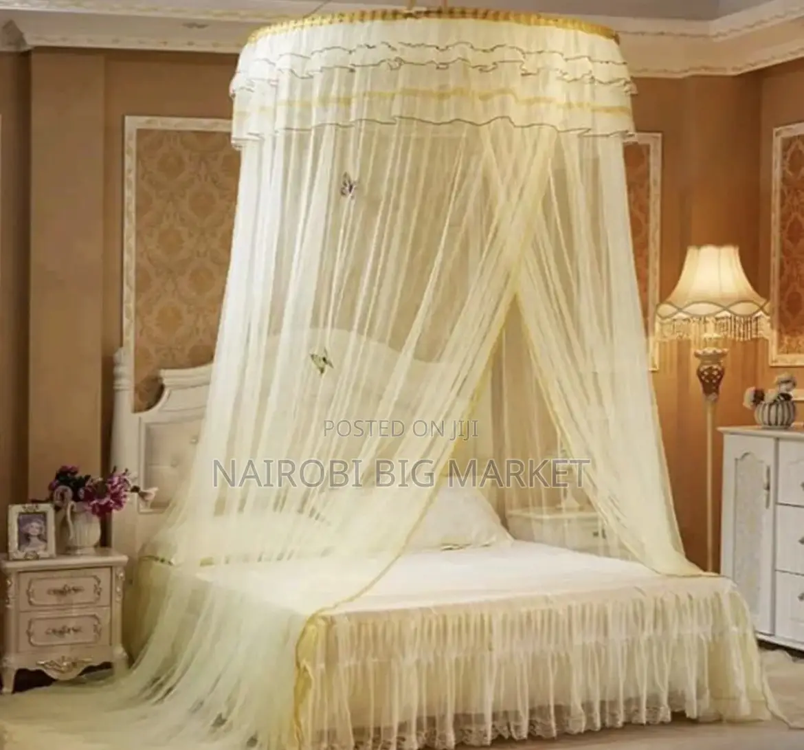 Free Size Round Mosquito Nets Pink,Purple,White,Cream