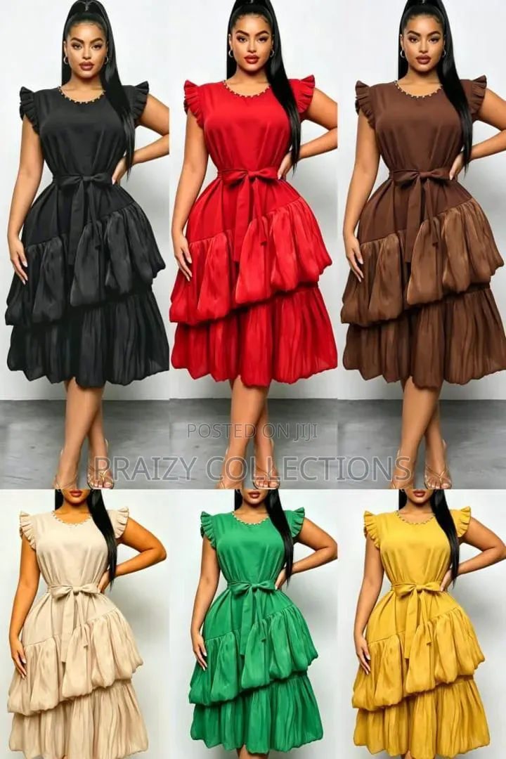 Elegance Layered Midi Dress: Unique and Classy
